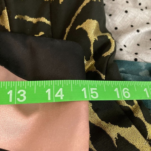 Adrianna Papell Hailey Logan Dress 3 Black Beige Chiffon Layer Solid Formal Mini - Picture 8 of 11